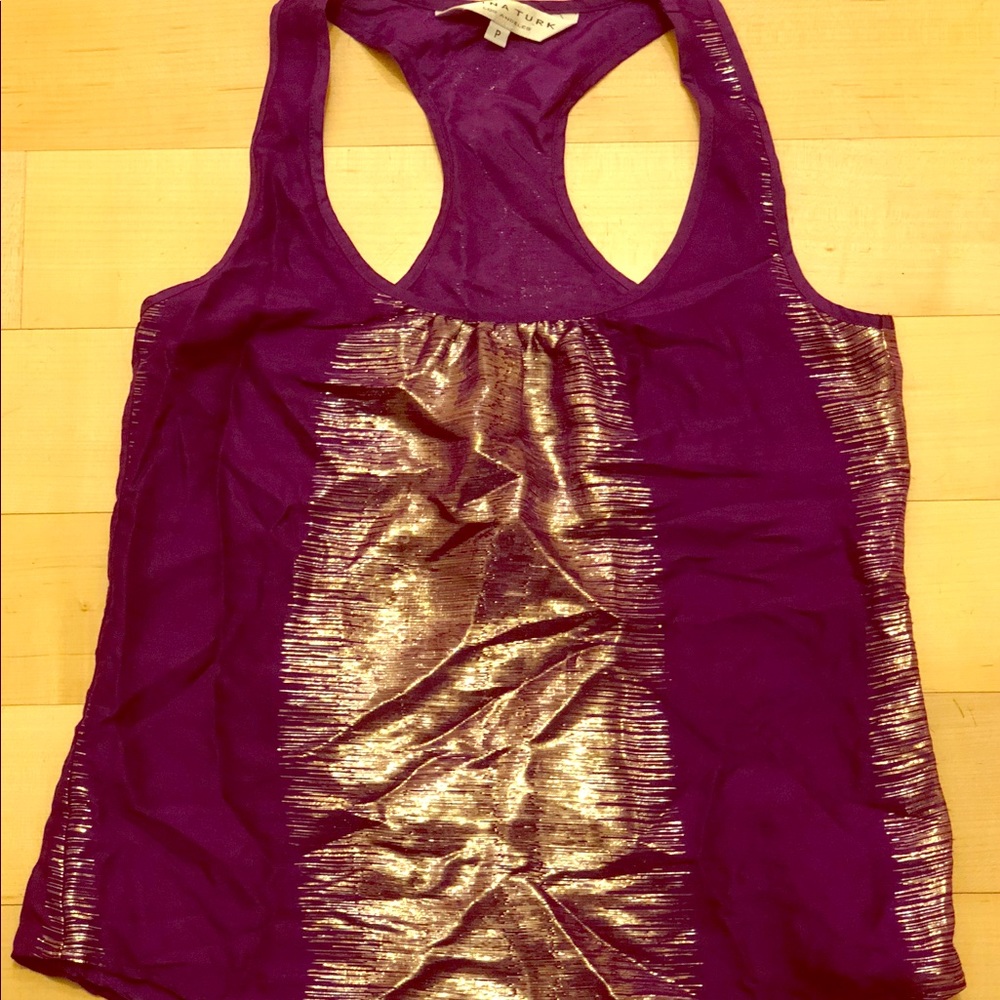 Trina Turk Purple Silk Cami